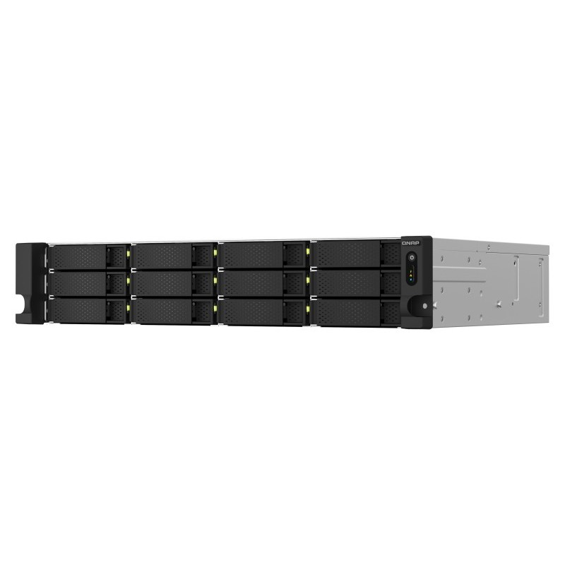 QNAP TS-1264U-RP NAS Rack (2U) Ethernet LAN Aluminum, Black