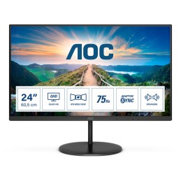 AOC V4 Q24V4EA LED display 23.8" 2560 x 1440 pixels 2K Ultra HD Black