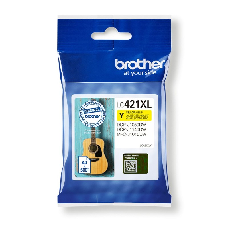 Brother LC421XLY cartucho de tinta 1 pieza(s) Original Amarillo