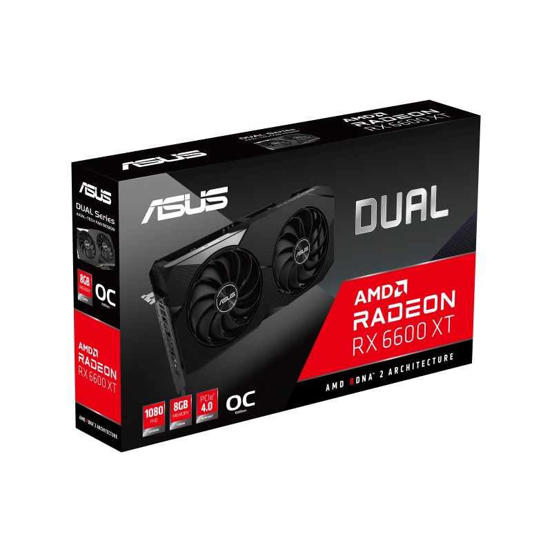 ASUS Dual -RX6600XT-O8G AMD Radeon RX 6600 XT 8 Go GDDR6