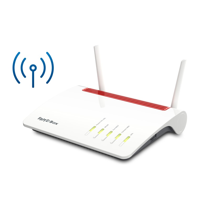 FRITZ!Box Box 6890 LTE router wireless Gigabit Ethernet Dual-band (2.4 GHz 5 GHz) 4G Rosso, Bianco