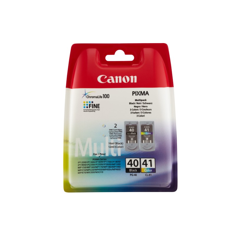 Canon Multipack de cartouches d'encre PG-40 CL-41 C M Y