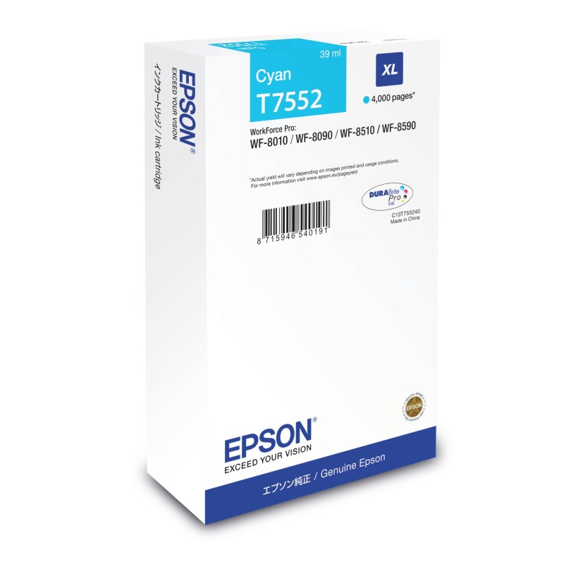 Epson Cartucho T7552 cian XL