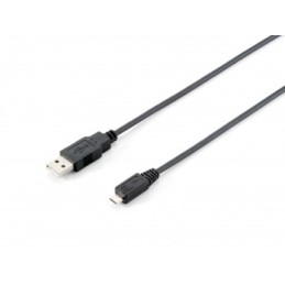 Equip 128523 câble USB 1,8 m USB 2.0 USB A Micro-USB B Noir