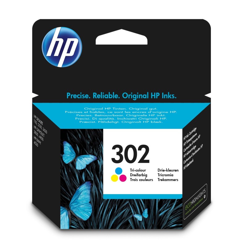 HP Cartucho de tinta original 302 tricolor