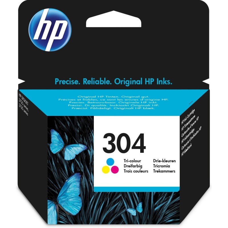 HP 304 Cartouche d’encre trois couleurs authentique