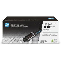 HP Kit de recharge de toner noir Neverstop authentique 143AD (double pack)