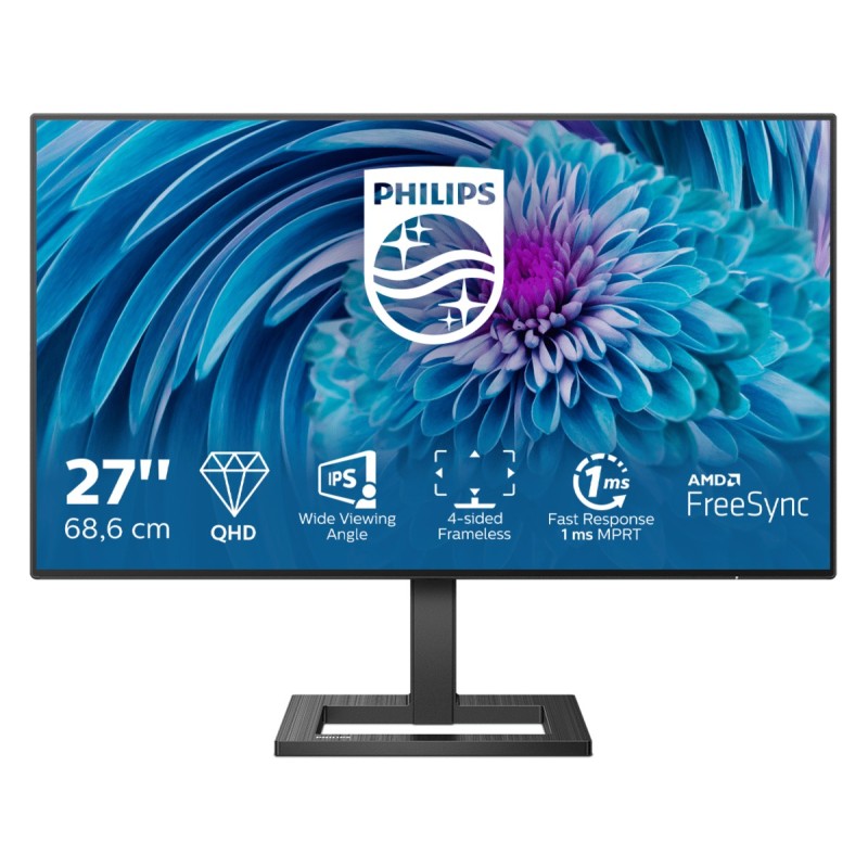 Philips E Line 275E2FAE 00 écran plat de PC 68,6 cm (27") 2560 x 1440 pixels 4K Ultra HD LED Noir