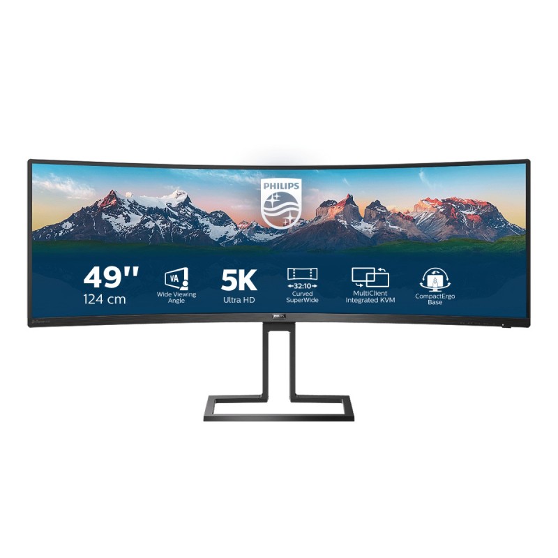 Philips 498P9 00 écran plat de PC 124 cm (48.8") 5120 x 1440 pixels LCD Noir