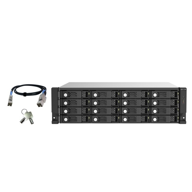 QNAP TL-R1620Sep-RP HDD enclosure Black, Gray 2.5 3.5"