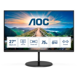 AOC V4 Q27V4EA LED display 27" 2560 x 1440 pixels 2K Ultra HD Black