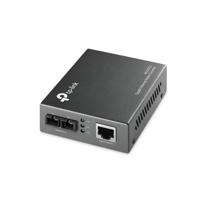 TP-Link MC210CS convertitore multimediale di rete 1000 Mbit s 1310 nm Modalità singola Nero