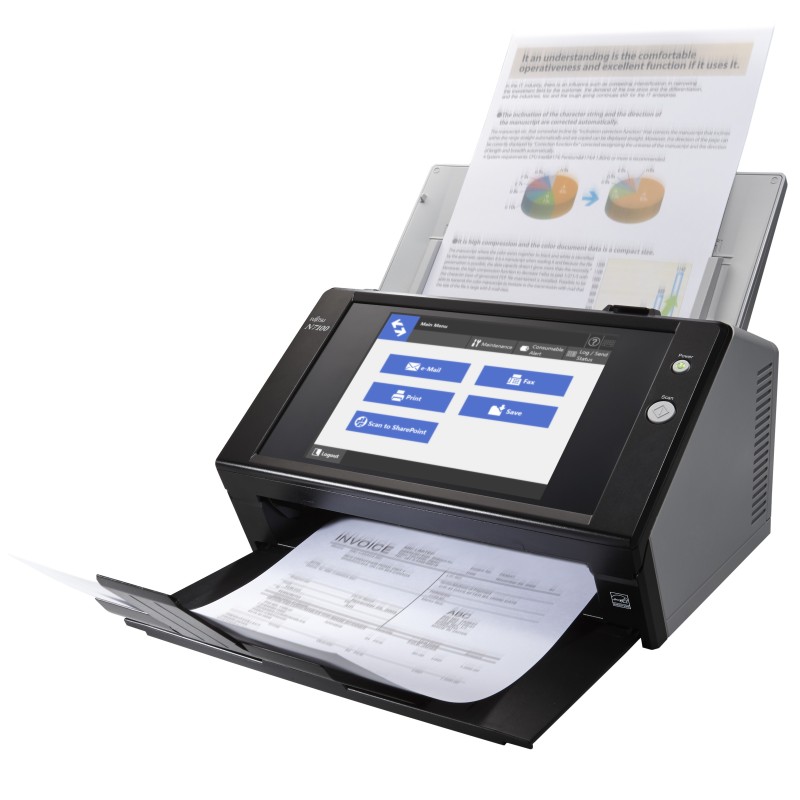 Fujitsu N7100 Escáner con alimentador automático de documentos (ADF) 600 x 600 DPI A4 Negro