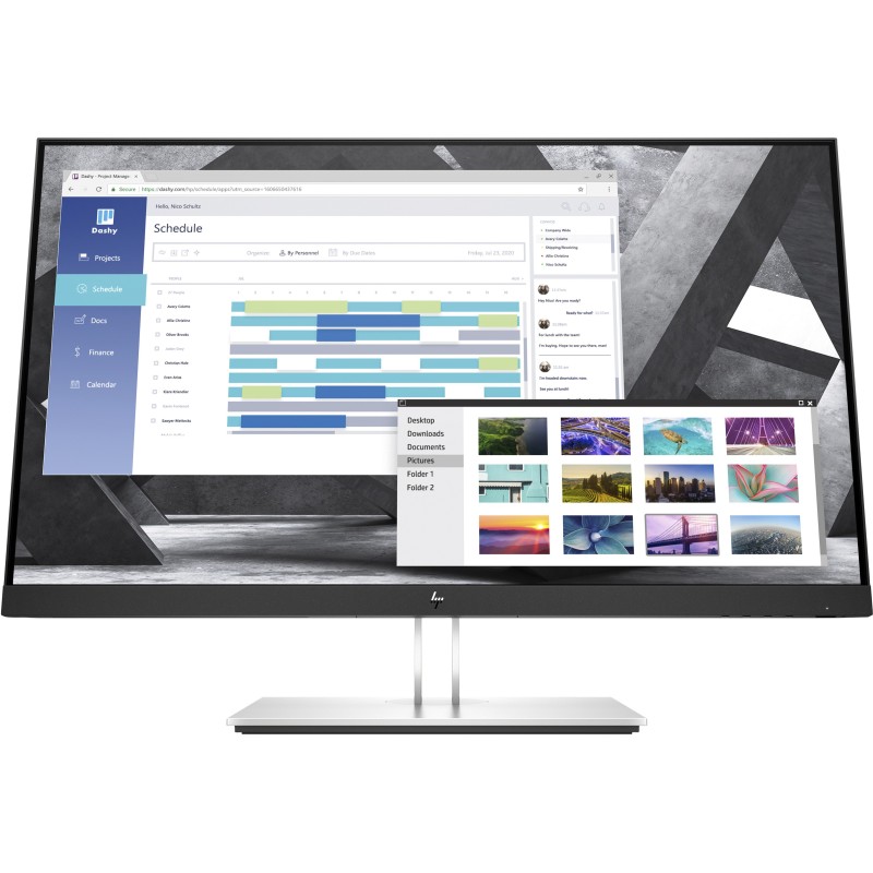 HP E27q G4 écran plat de PC 68,6 cm (27") 2560 x 1440 pixels Quad HD Noir, Argent
