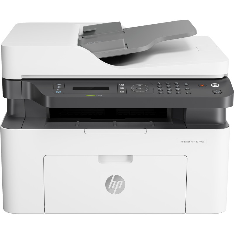 HP Laser Impresora multifunción 137fnw, Blanco y negro, Impresora para Pequeñas y medianas empresas, Imprima, copie, escanee y