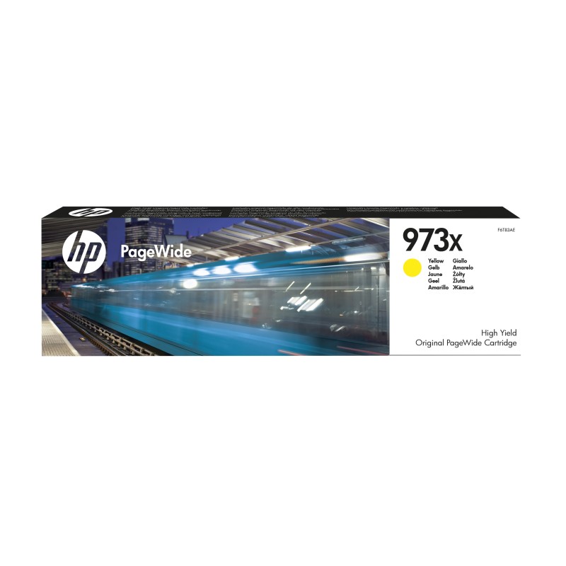 HP Cartucho amarillo original PageWide 973X de alto rendimiento