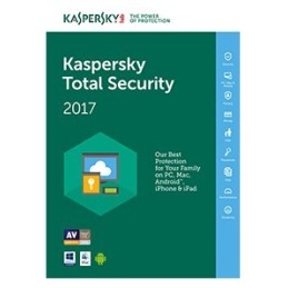 Kaspersky Total Security 2017, 1U, 1Y Antivirus-Sicherheit Voll 1 Lizenz(en) 1 Jahr(e)