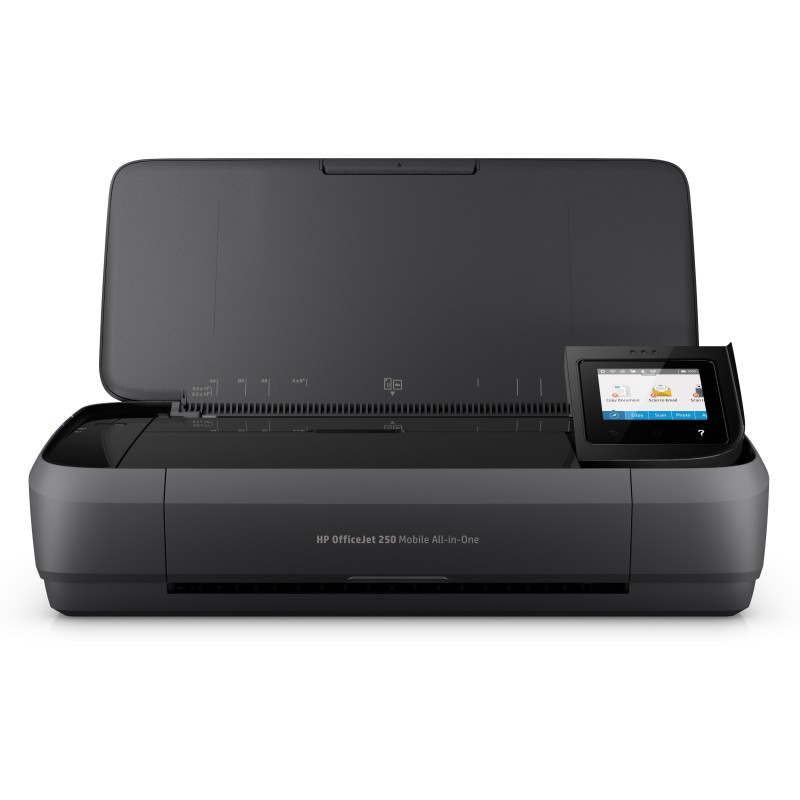 HP OfficeJet Imprimante tout-en-un portable 250, Color, Imprimante pour Small office, Impression, copie, numérisation, Chargeur