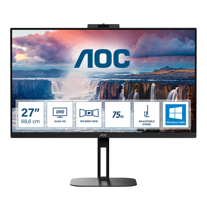 AOC V5 Q27V5CW Computerbildschirm 68,6 cm (27") 2560 x 1440 Pixel Quad HD LED Schwarz