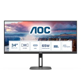 AOC V5 U34V5C BK computer monitor 34" 3440 x 1440 pixels UltraWide Quad HD LCD Black