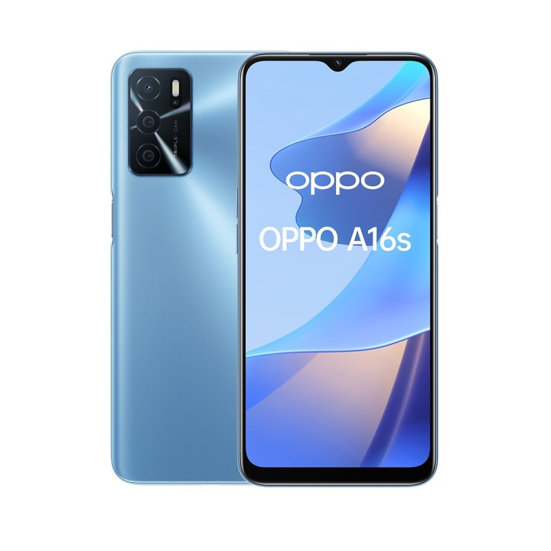 OPPO A16s 16,6 cm (6.52") Double SIM Android 11 4G USB Type-C 4 Go 64 Go 5000 mAh Bleu