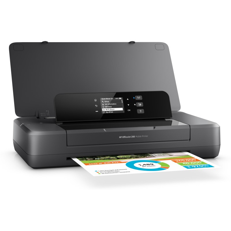 HP Officejet 200 Mobile Printer, Print, Front-facing USB printing