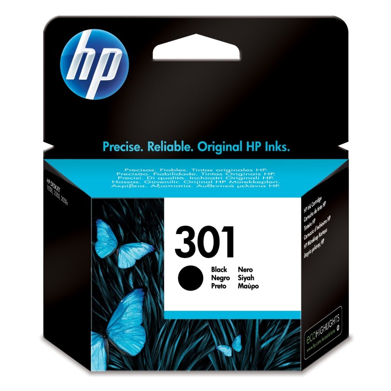 HP Cartucho de tinta original 301 negro