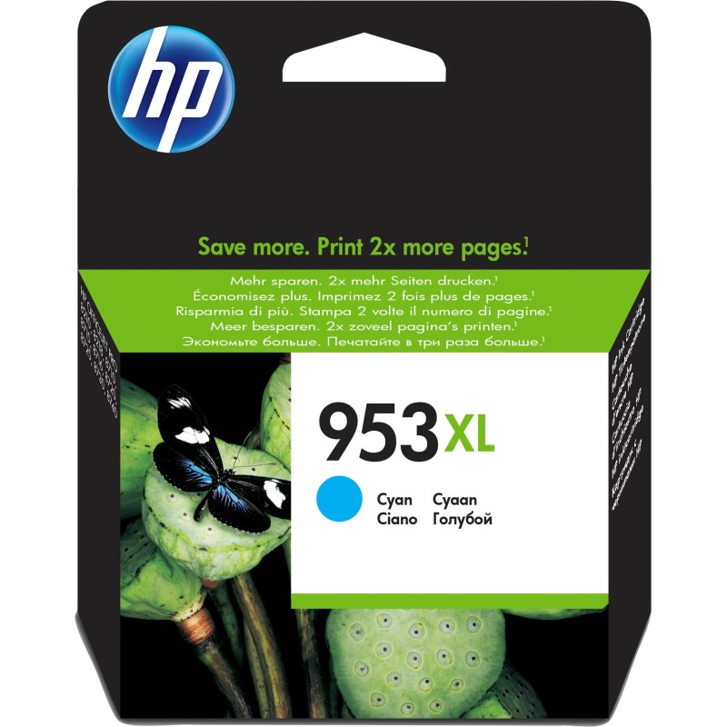 HP 953XL Cartouche d’encre cyan grande capacité authentique