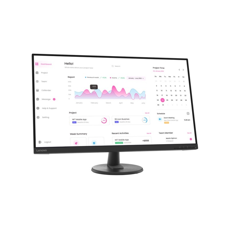 Lenovo D32-40 Computerbildschirm 80 cm (31.5") 1920 x 1080 Pixel Full HD LCD Schwarz