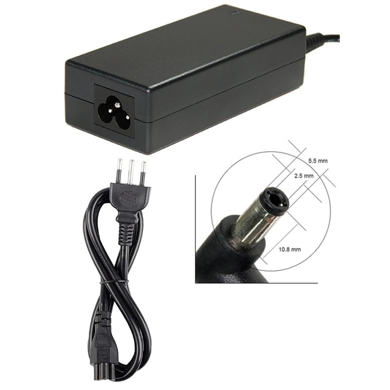 Alimentatore 90W per ASUS/TOSHIBA - 19V 4,74A - plug 5,5x2,5mm