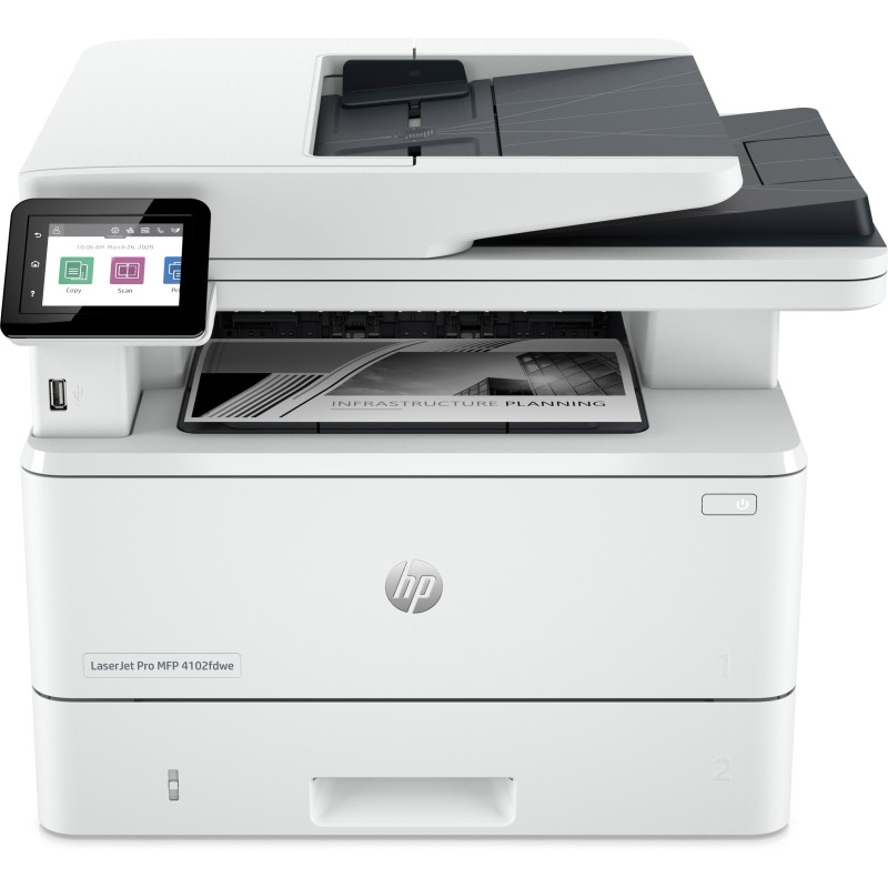 HP LaserJet Pro MFP 4102fdwe Drucker, Schwarzweiß, Drucker für Kleine und mittlere Unternehmen, Drucken, Kopieren, Scannen,