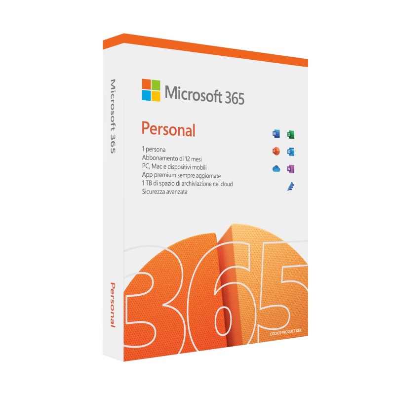 Microsoft 365 Personal Completo 1 licencia(s) 1 año(s) Inglés, Italiano
