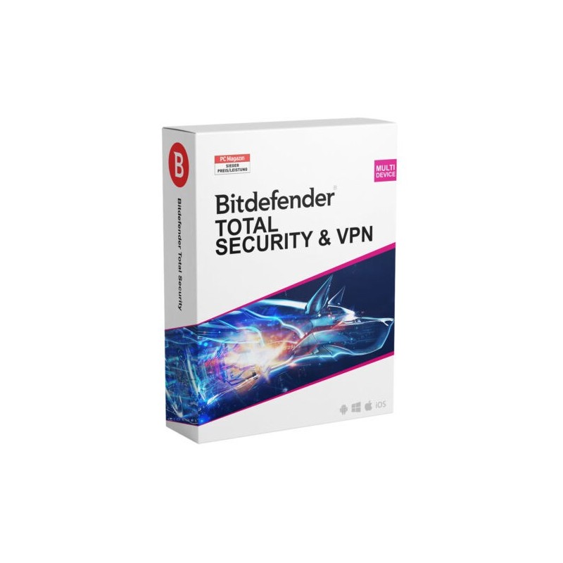 Bitdefender Total Security + VPN 1 Anno 3 Dispositivi